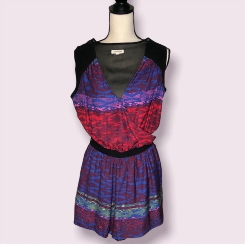 Silence + Noise Colorful Sleeveless Romper Size Medium